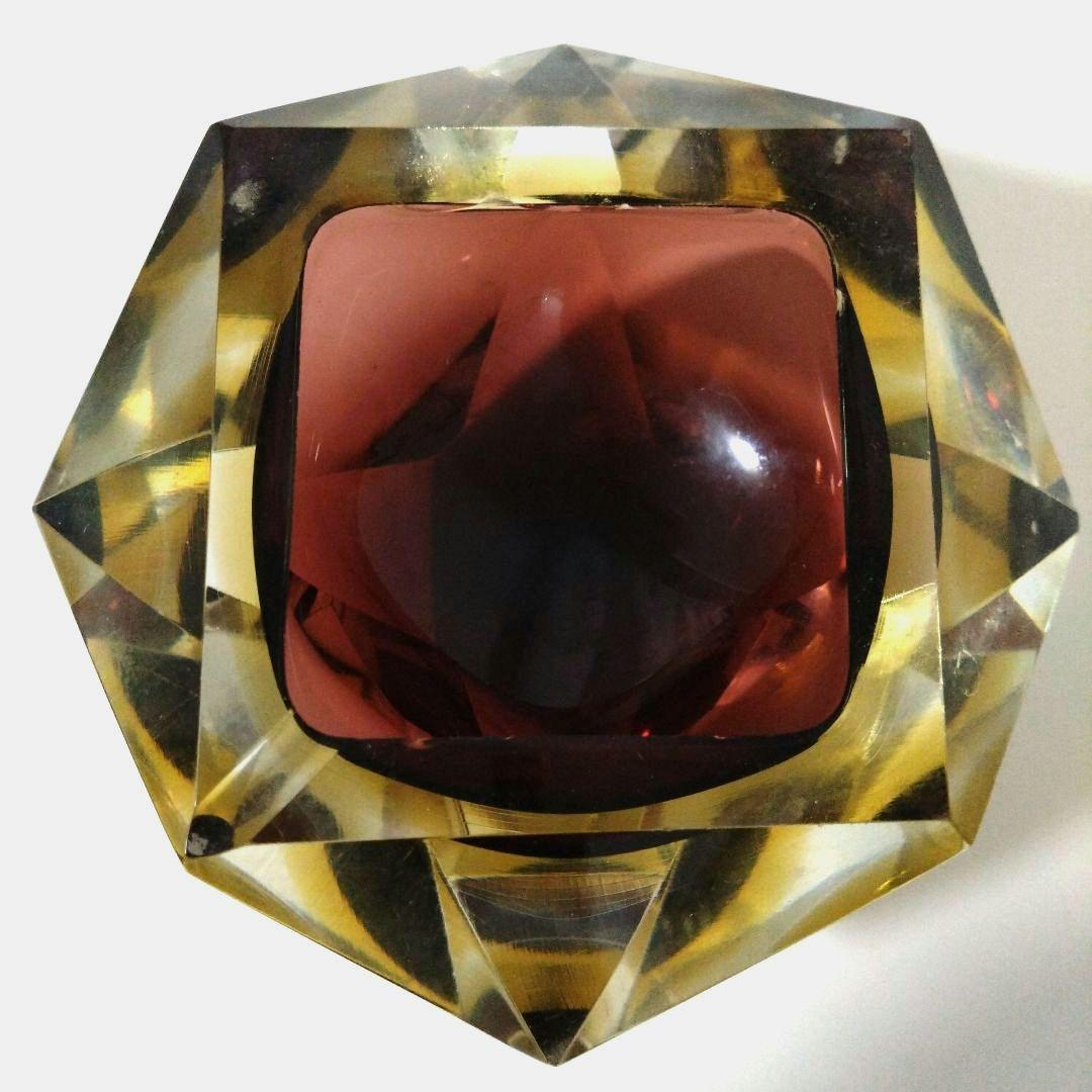 イタリア　ベネチアングラス　灰皿　アッシュトレイ　ガラス　オブジェ　インテリア