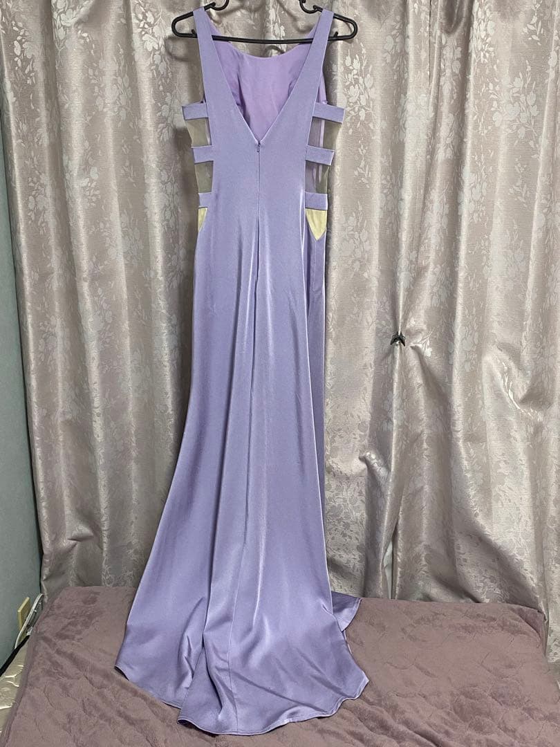 ERUKEI サテンロングドレス　ラベンダー　ginza couture