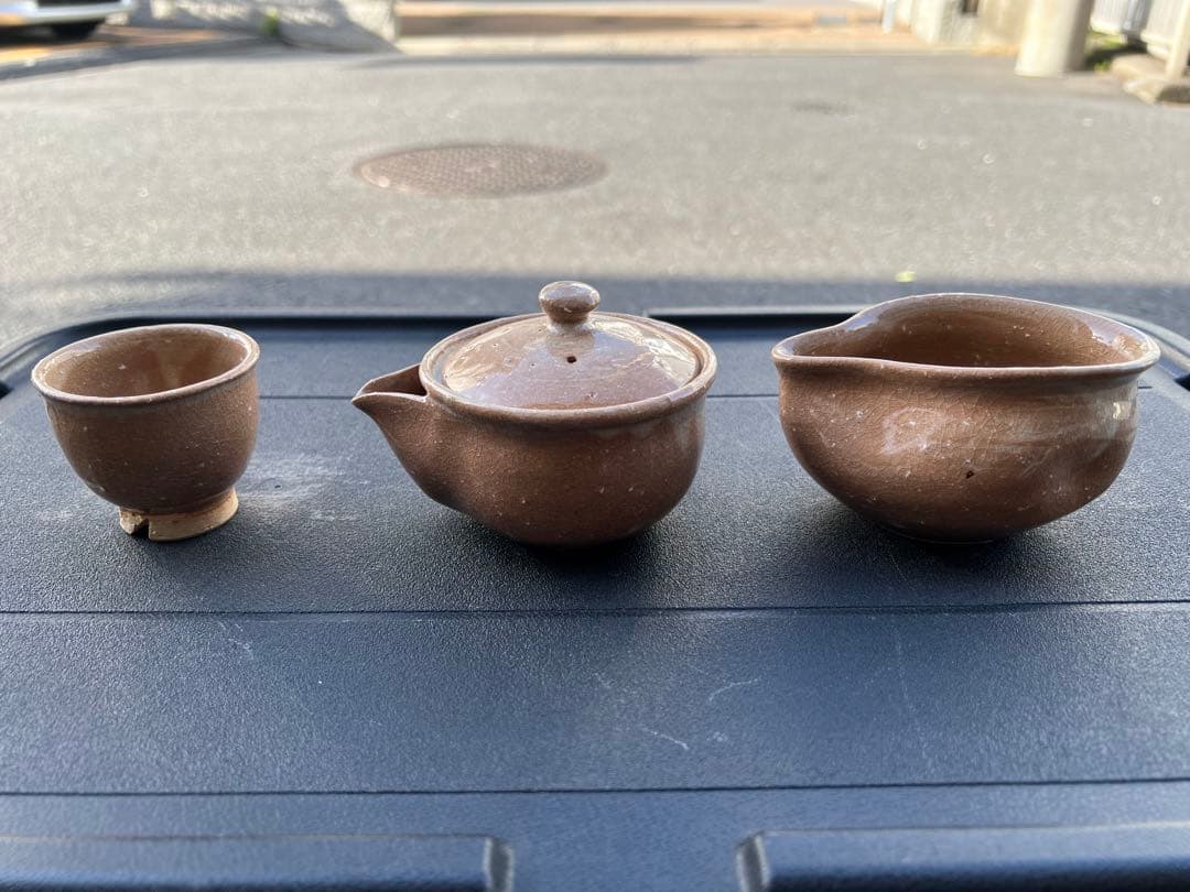 萩焼 煎茶器 急須 湯呑酒器 猪口 徳利 盃 煎茶道具 茶道具 JAPAN