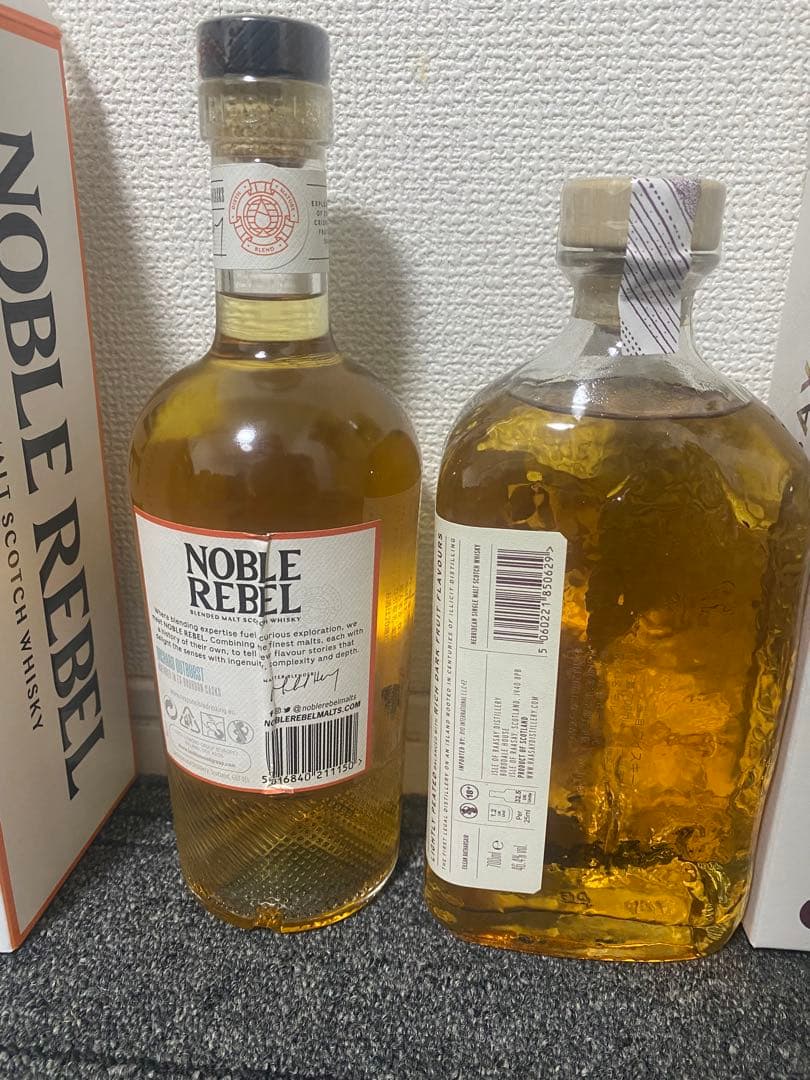 2本セット　ウィスキー　NOBLE REBEL & ISLE OF RAASAY