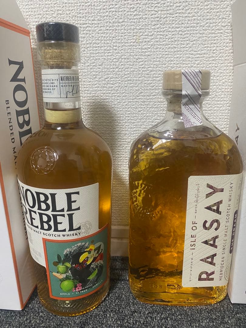 2本セット　ウィスキー　NOBLE REBEL & ISLE OF RAASAY