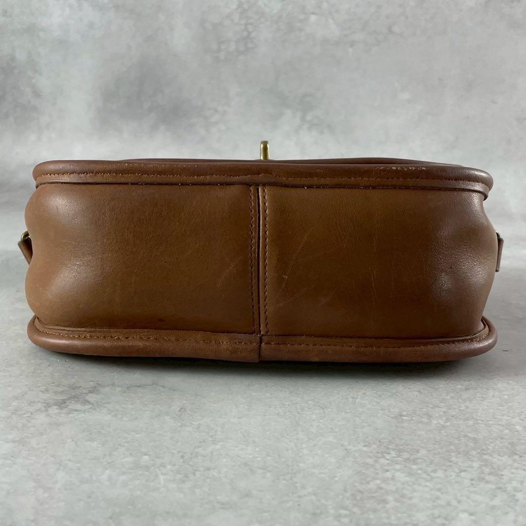 ✨美品✨オールドコーチ　ショルダーバッグ ターンロック　レザー　ブラウン