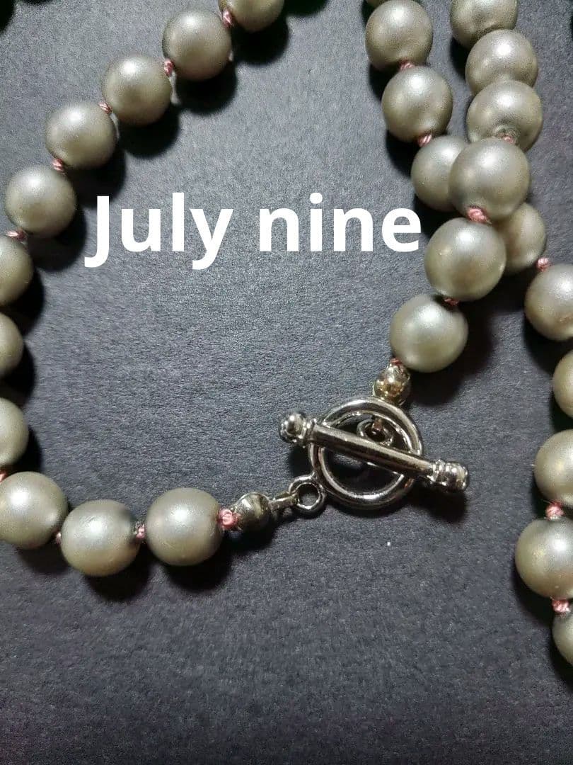 julynine ガラスパールロングネックレス