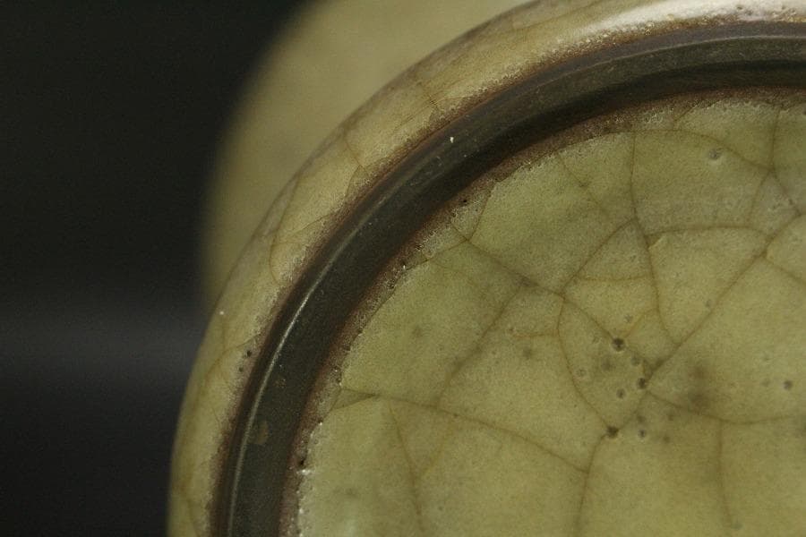 中国美術 哥窯 梅瓶 高22.5cm(HA395)