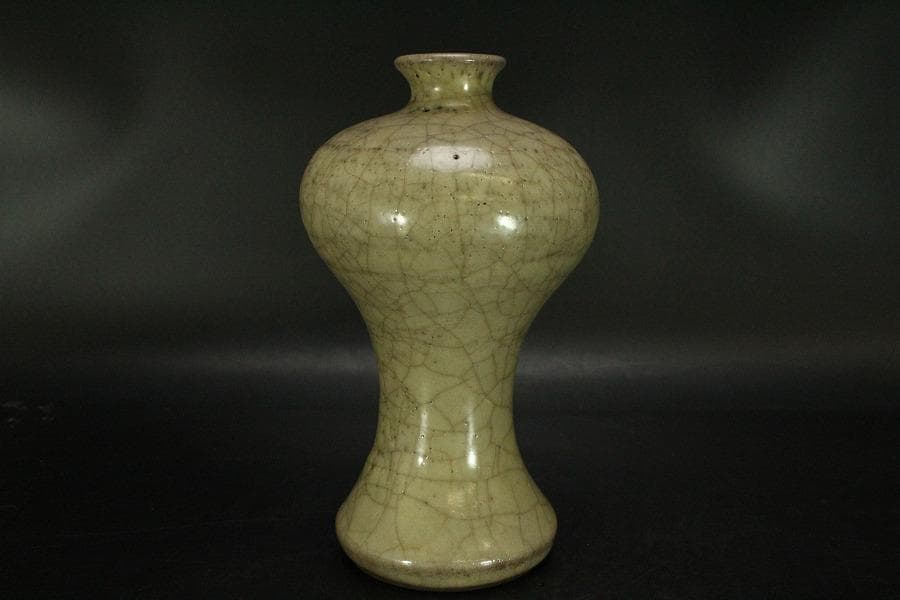 中国美術 哥窯 梅瓶 高22.5cm(HA395)