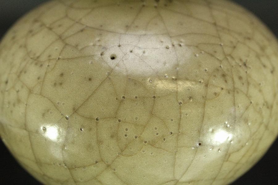 中国美術 哥窯 梅瓶 高22.5cm(HA395)