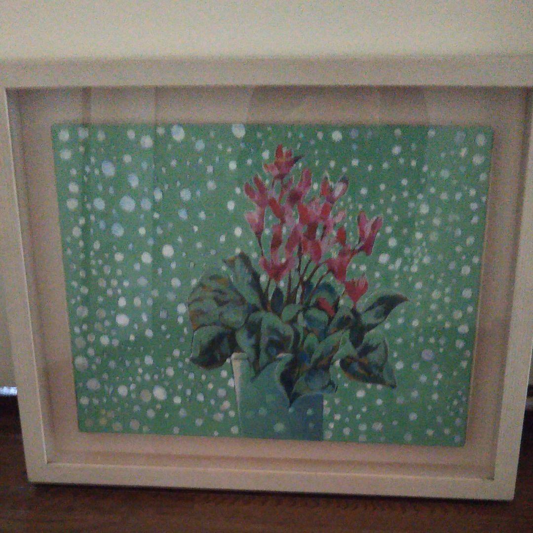 シクラメンの油絵