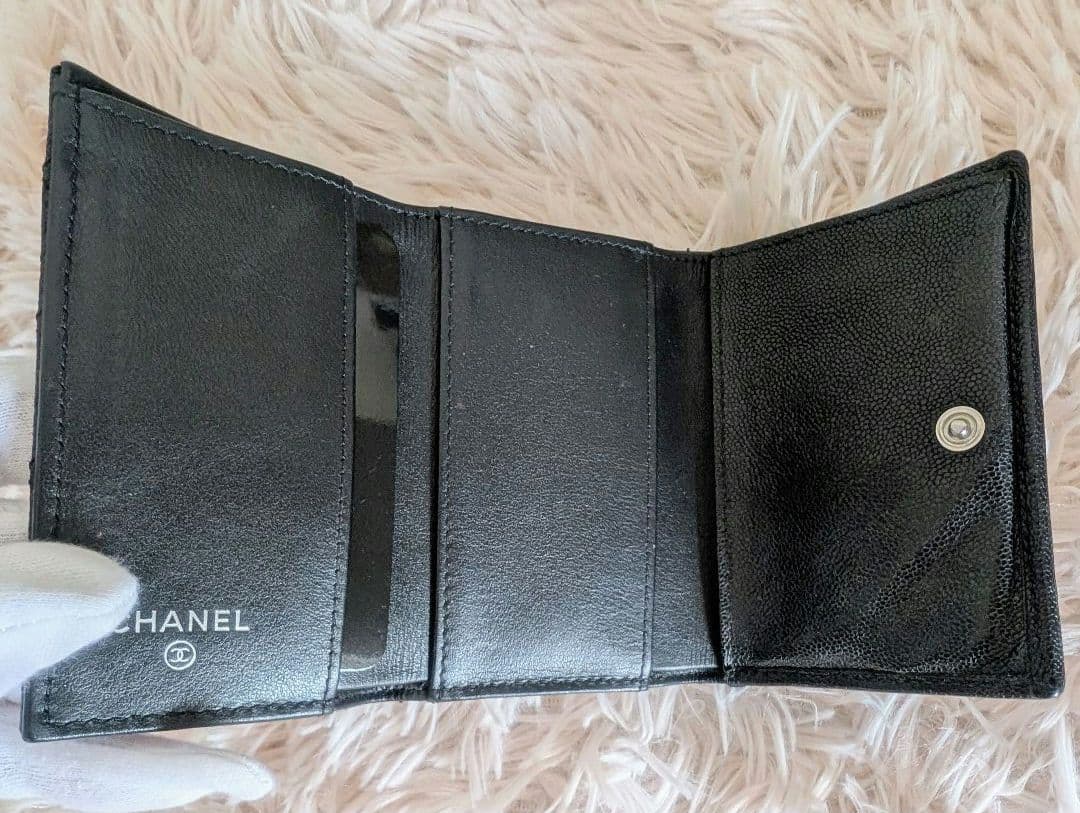 ちっとCHANEL シャネル ボーイシャネル 三つ折り財布 コンパクト