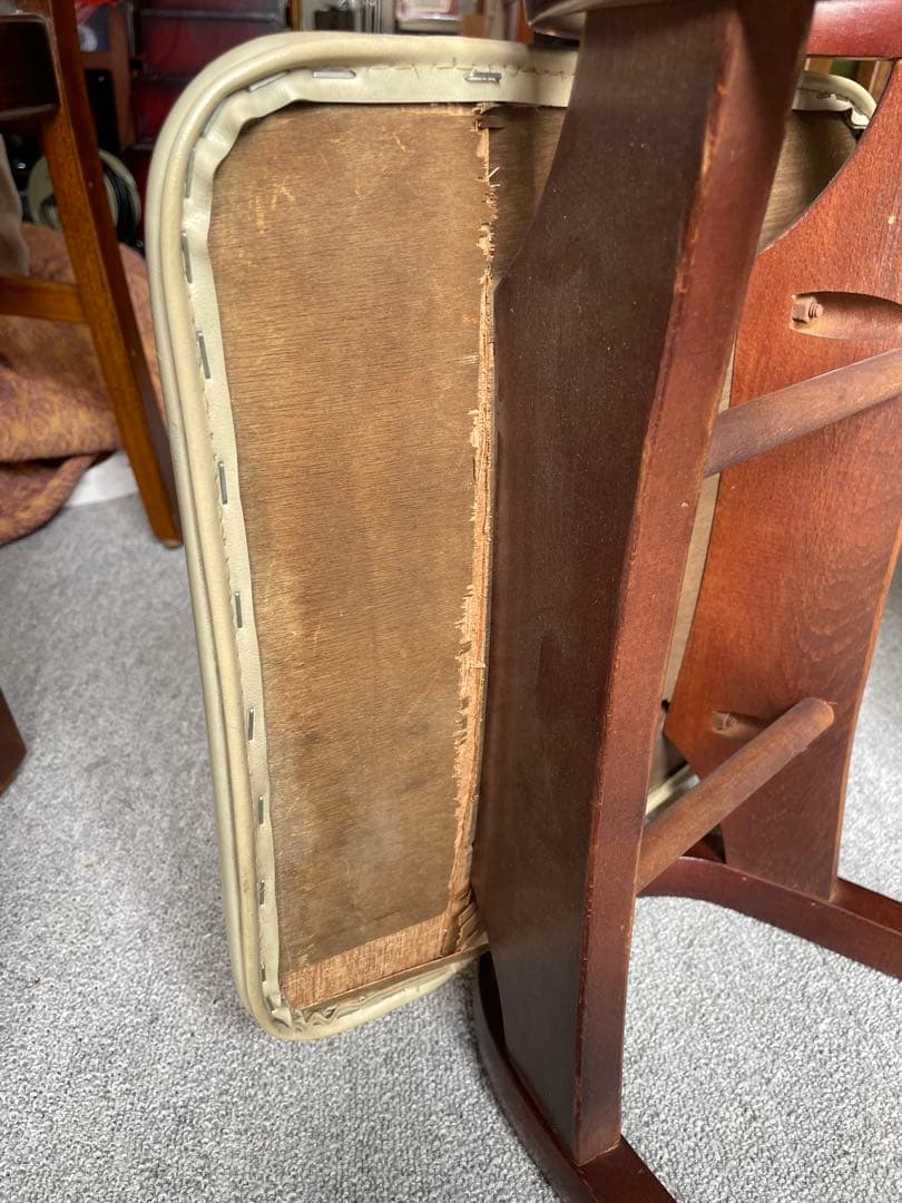 秋田木工　スタッキングスツール 剣持勇　ヴィンテージ　アンティーク　白　2脚