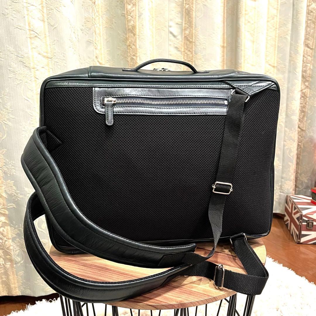 ✨2WAY✨ビジネスレザーファクトリー ビジネスバッグ リュック レザー 濃緑色