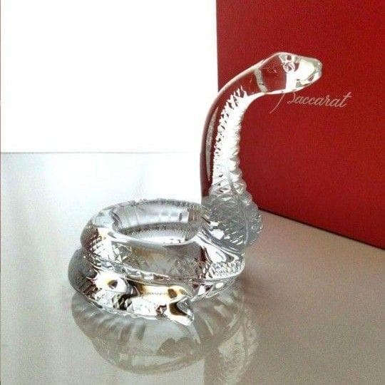 【新品】バカラ　蛇　ヘビ　へび　箱付き　干支　置物　Baccarat
