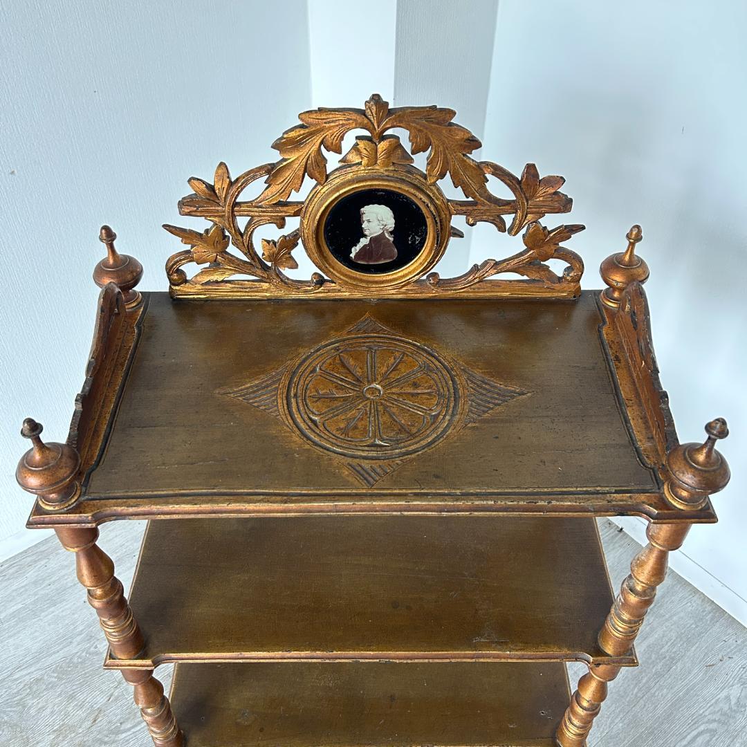 イギリス アンティーク家具 ３ティアシェルフ 飾り棚 843A