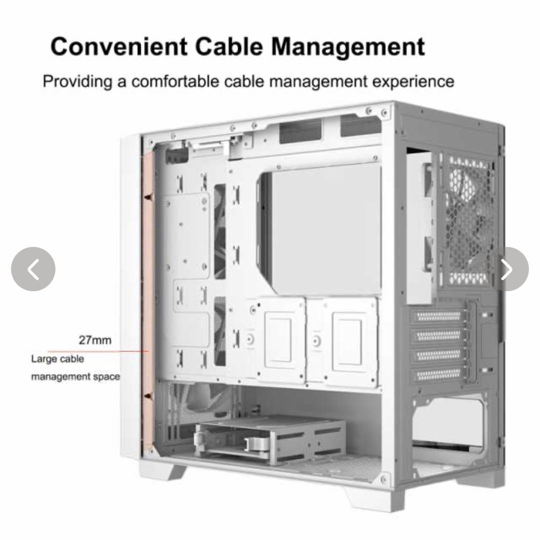 PCCOOLER PCケース 白 Micro-ATX Mini-ITX