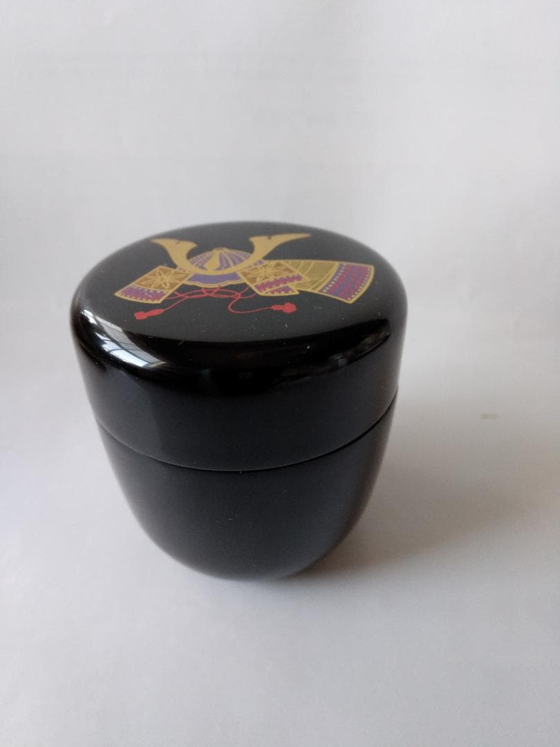 西村弘峰 作 かぶと蒔絵 中棗 共箱 栞 漆器 漆芸 抹茶 茶道具 新品 未使用