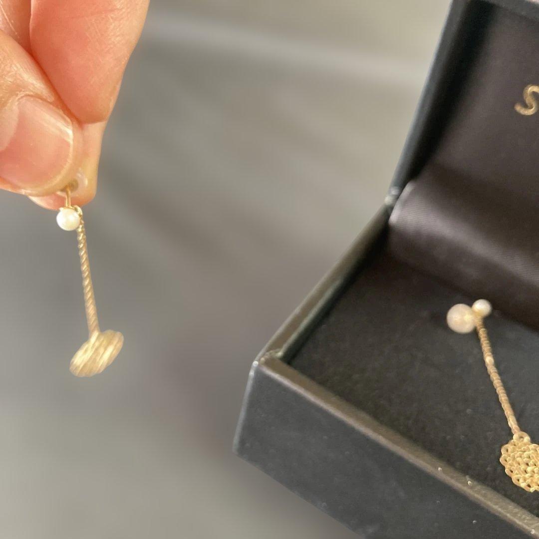 SIENA ROSE ゴールドロングピアス　シエナローズ