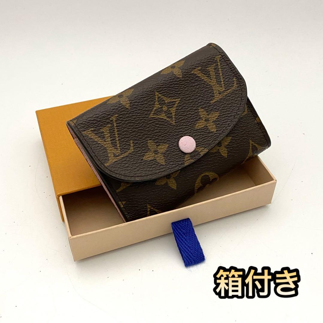 美品　ルイヴィトン　モノグラム　ロザリ　ローズバレリーヌ　ミニ財布　ケース