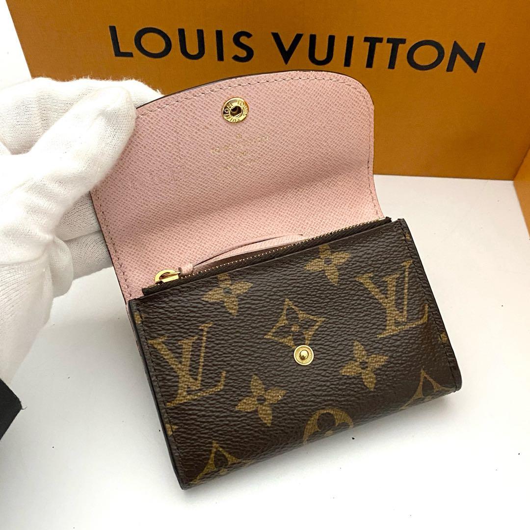 美品　ルイヴィトン　モノグラム　ロザリ　ローズバレリーヌ　ミニ財布　ケース