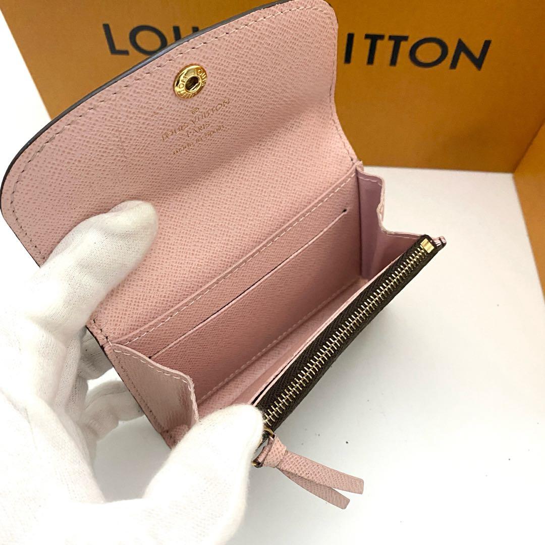 美品　ルイヴィトン　モノグラム　ロザリ　ローズバレリーヌ　ミニ財布　ケース