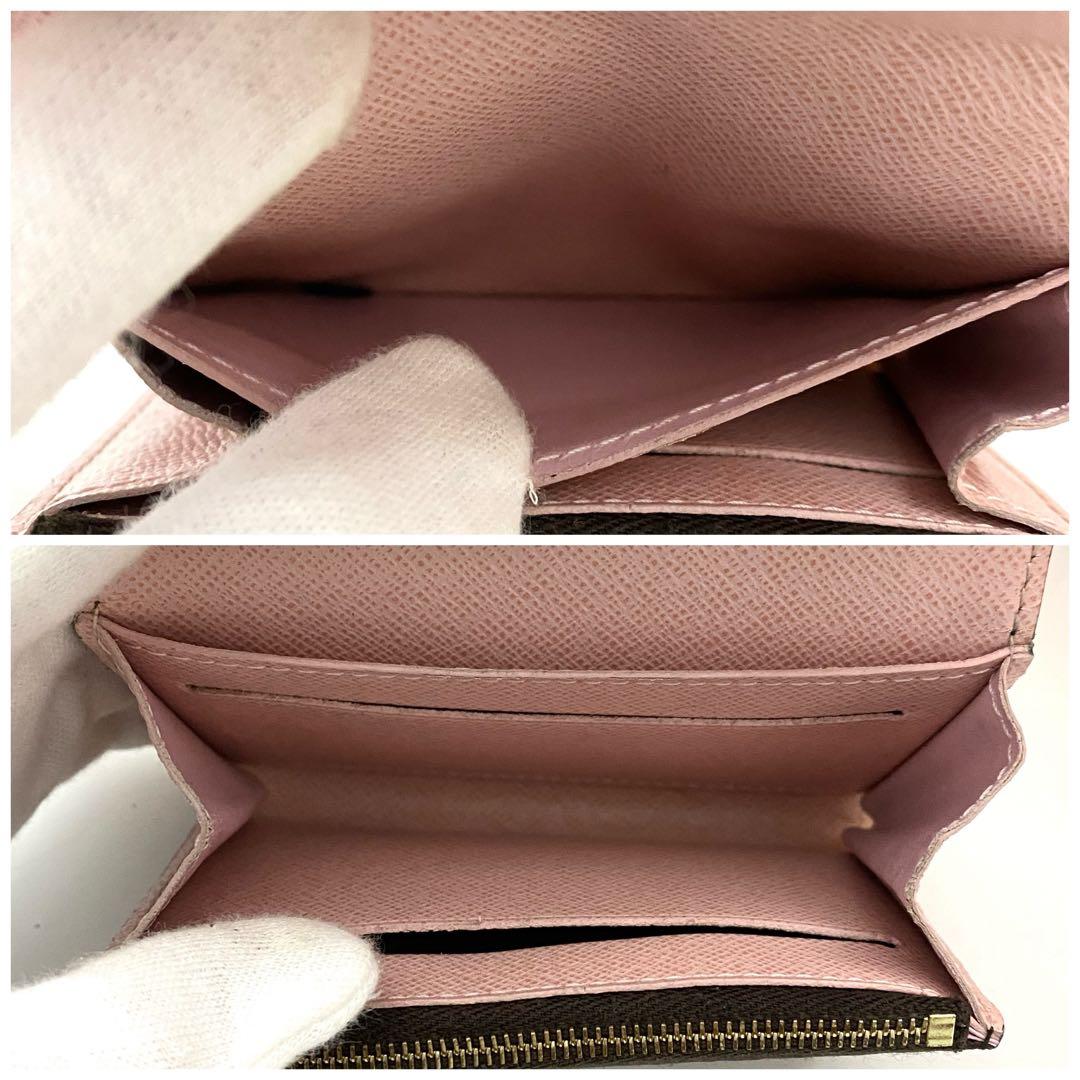 美品　ルイヴィトン　モノグラム　ロザリ　ローズバレリーヌ　ミニ財布　ケース