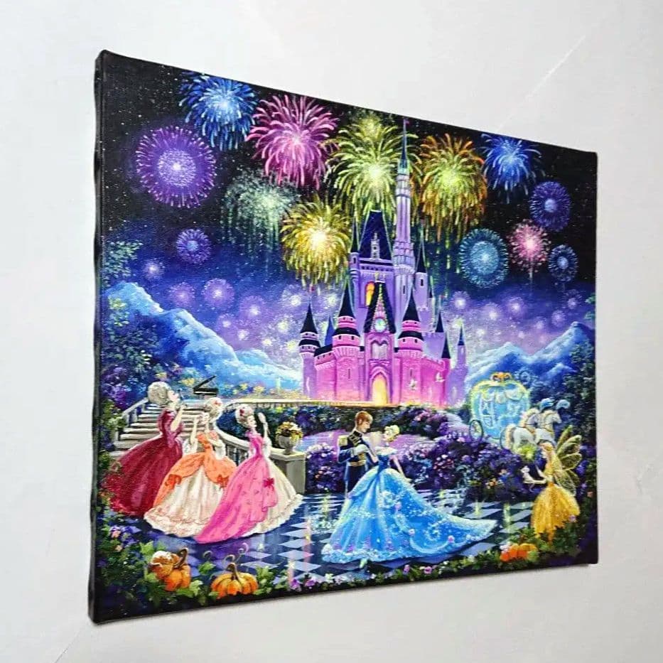 【魔法が解けるまで】アクリル画 F8 風景画 絵画