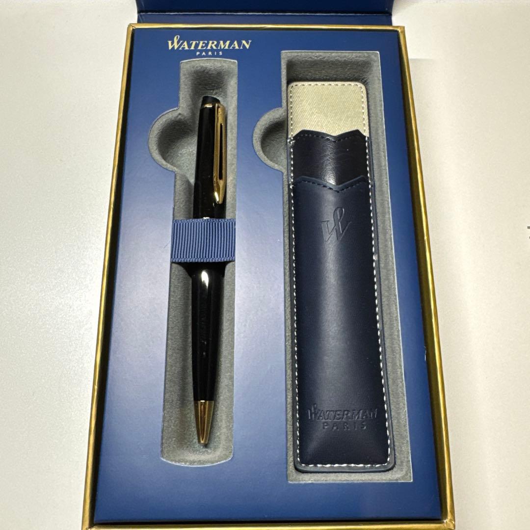 Waterman ボールペン 本体 レザーケース付き