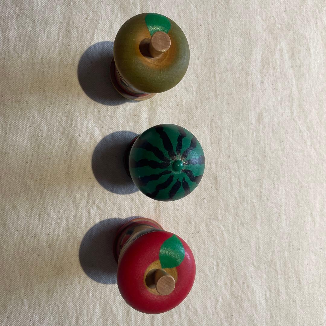 阿保正文工人　津軽系こけし3点セット