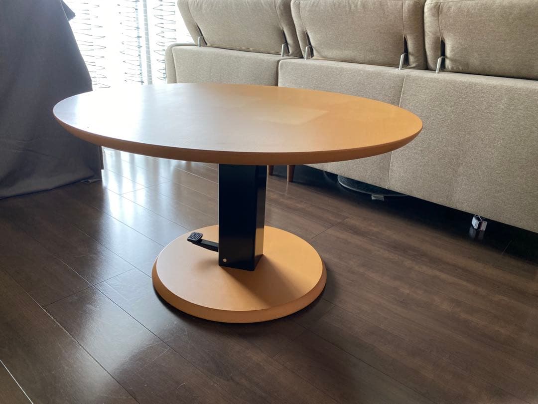 eve　大塚家具　無段階　昇降式　丸テーブル　園田産業