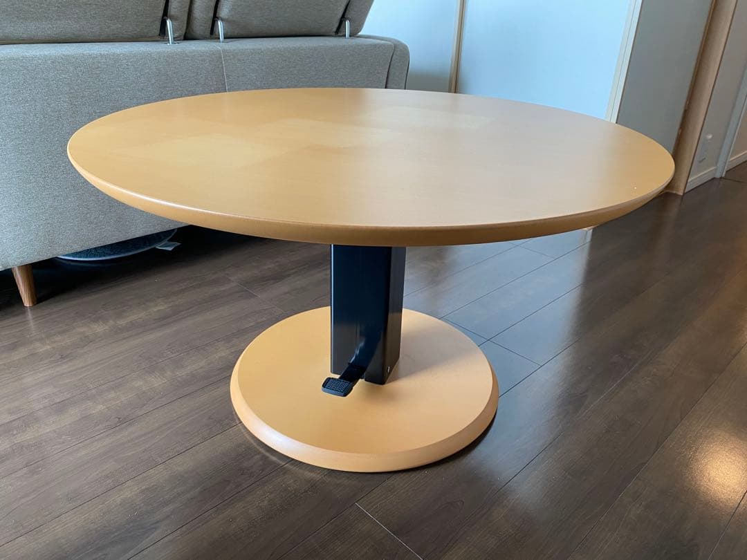 eve　大塚家具　無段階　昇降式　丸テーブル　園田産業