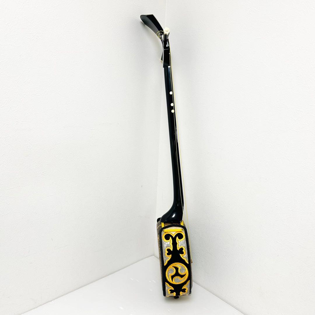 ジャンク 沖縄三線 人工皮 合皮 蛇柄 三味線 三線