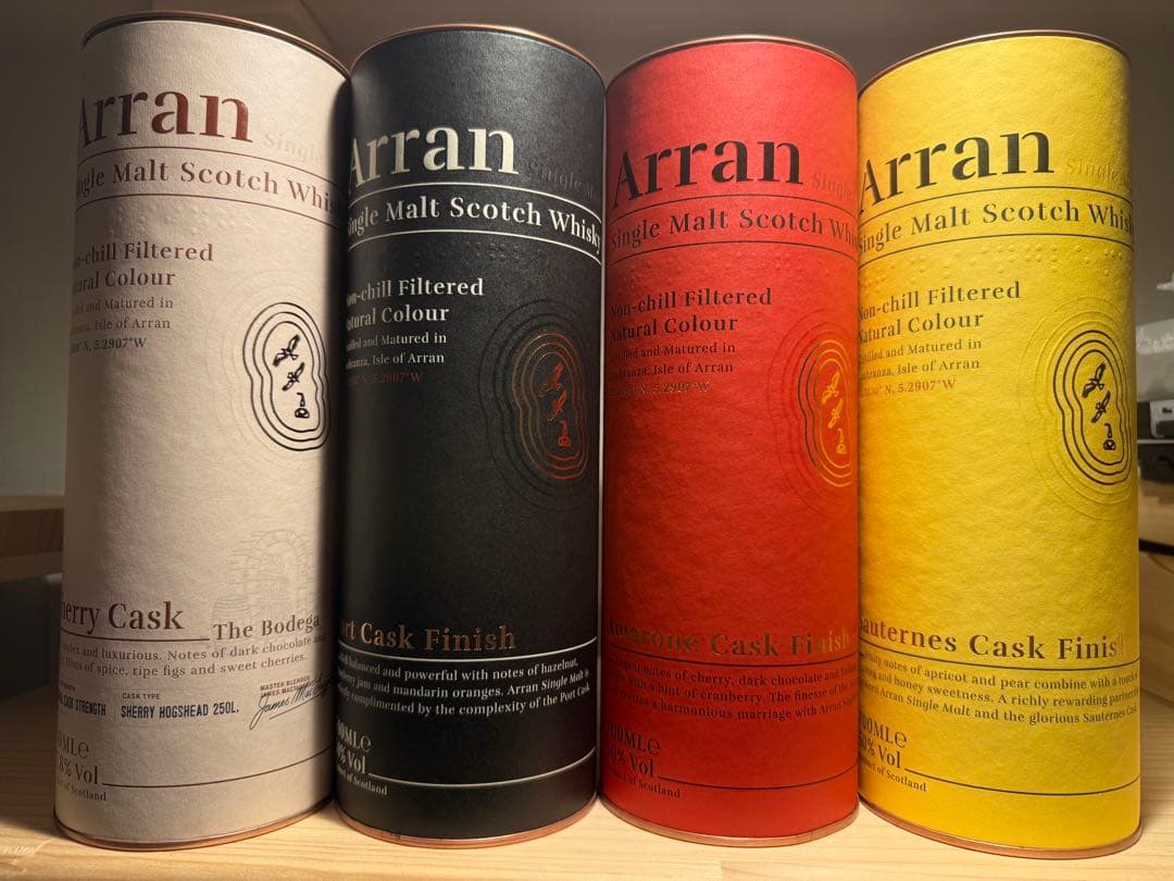 Arran シングルモルトウイスキー 4種セット