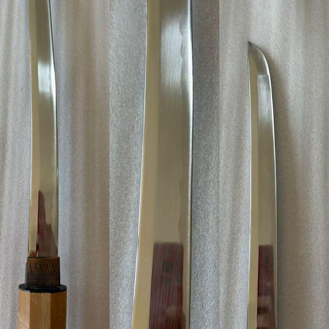 薄刃 居合刀 白鞘　鞘付き長さ101cm 刀袋付き11F