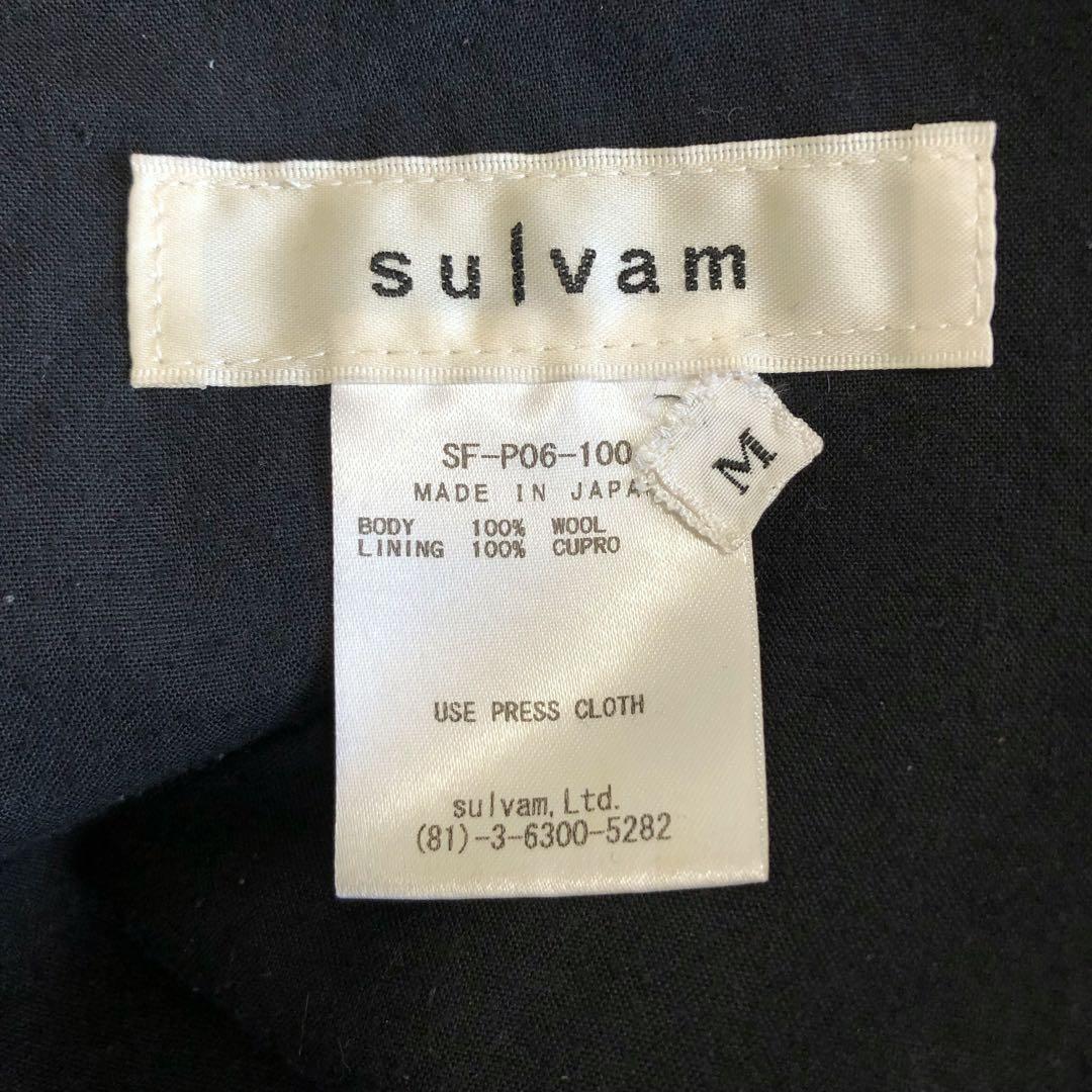 sulvam ウールギャバ サルエルボンテージパンツ ブラック M