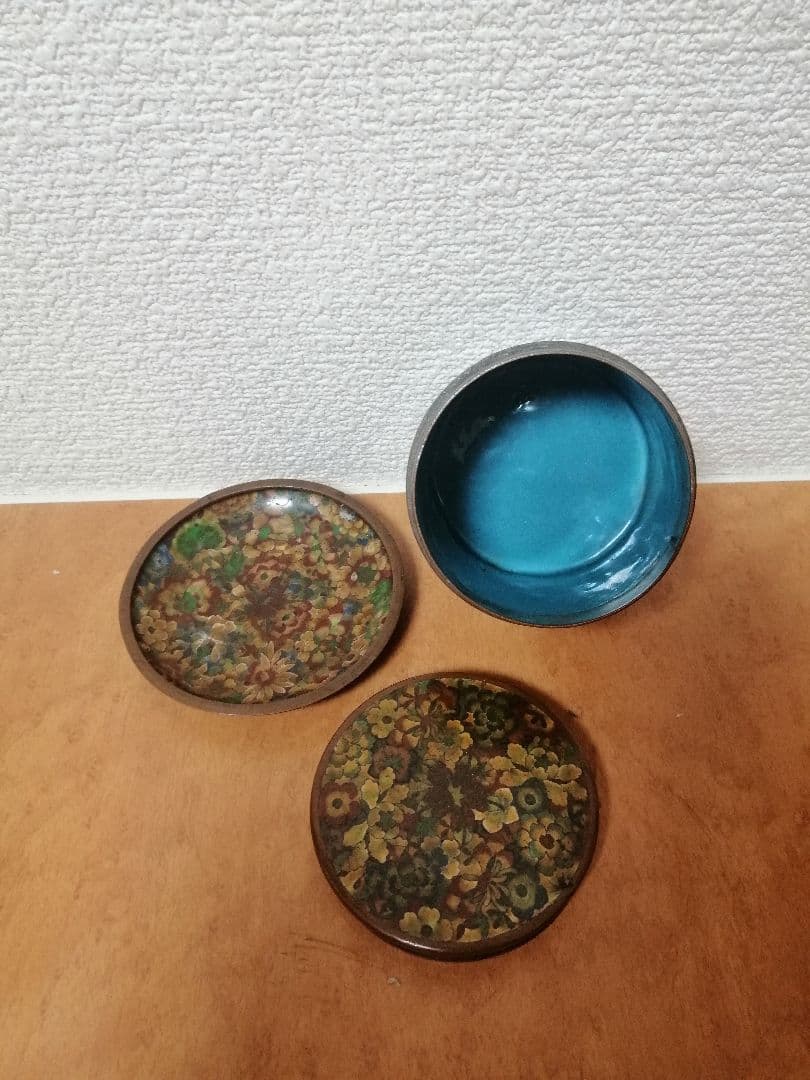 七宝焼 小皿 小物入れ アンティーク レトロ 骨董
