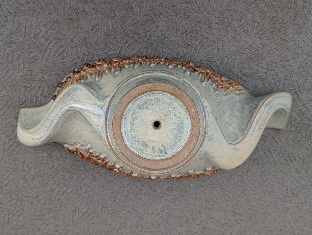 ビンテージ モダン アート フラワーベース ボウル 在銘 アンティーク 花器 鉢