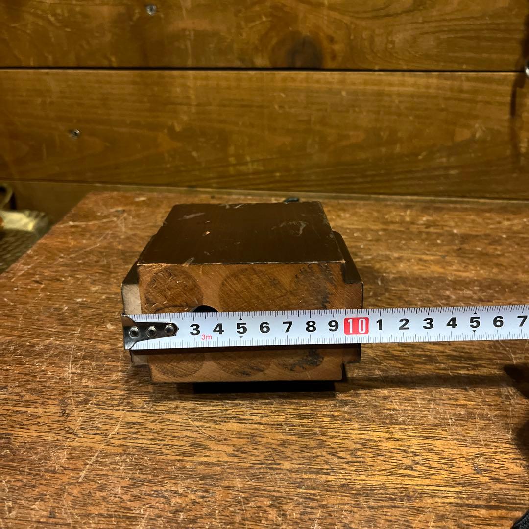 ヴィンテージブロンズ犬像 木製台座付き　Victor