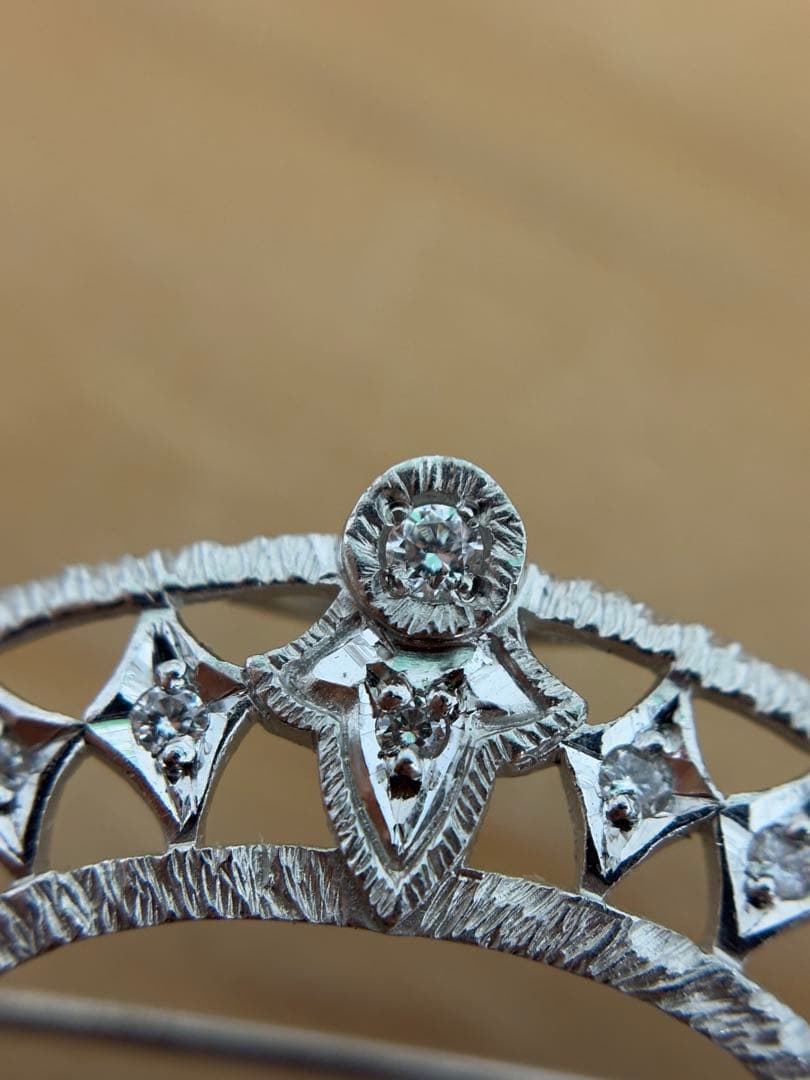 限定セール！Pt900 ダイヤモンド0.25ctブローチ