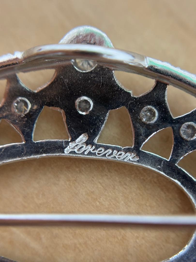 限定セール！Pt900 ダイヤモンド0.25ctブローチ