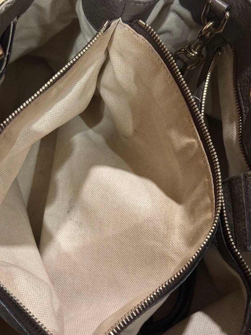 P*e様 GUCCI バンブーハンドル レザートートバッグ MADE IN IT