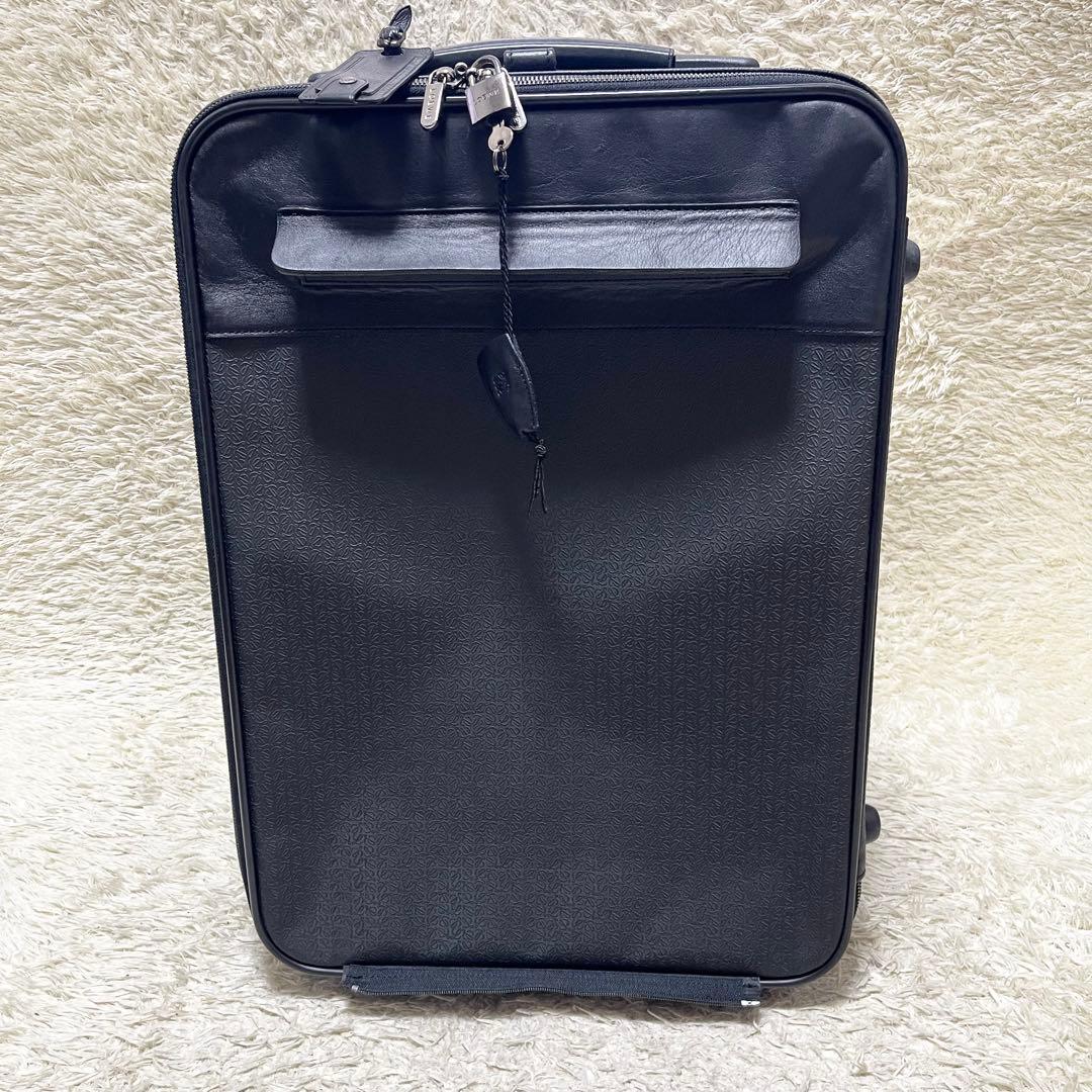 【特大容量】LOEWE キャリーケース　ビジネスバッグ　2way アナグラム　黒