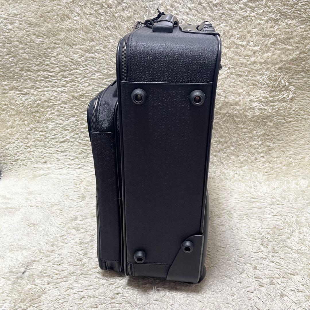 【特大容量】LOEWE キャリーケース　ビジネスバッグ　2way アナグラム　黒