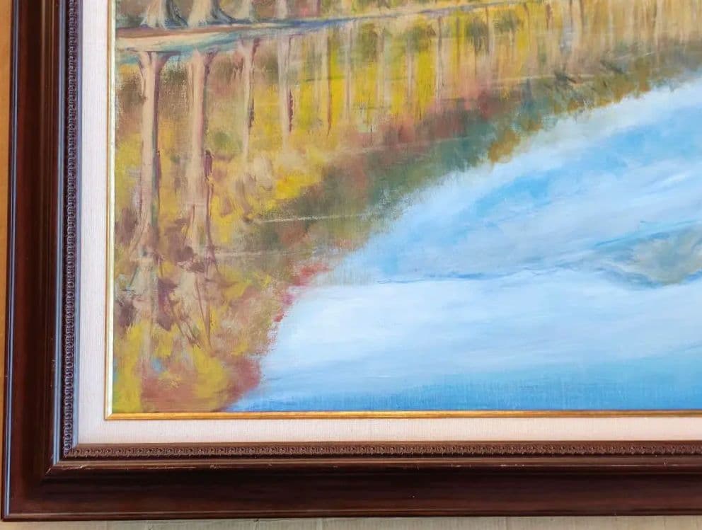 【F30号】 額縁 (保護板アクリル) ＆油彩画セット