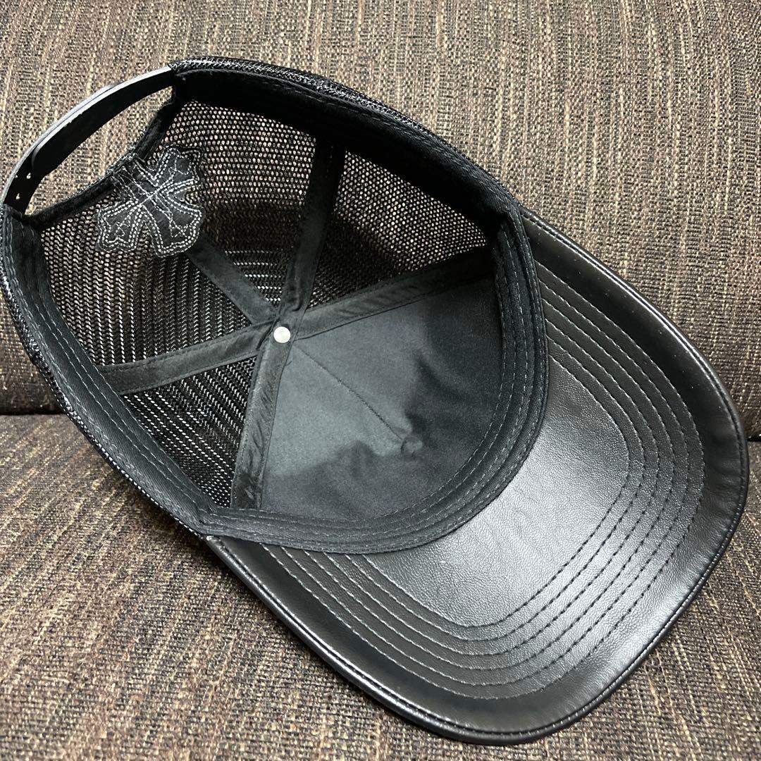 限定品NEWVINTAGE NV CROSS LEATHER MESH САР