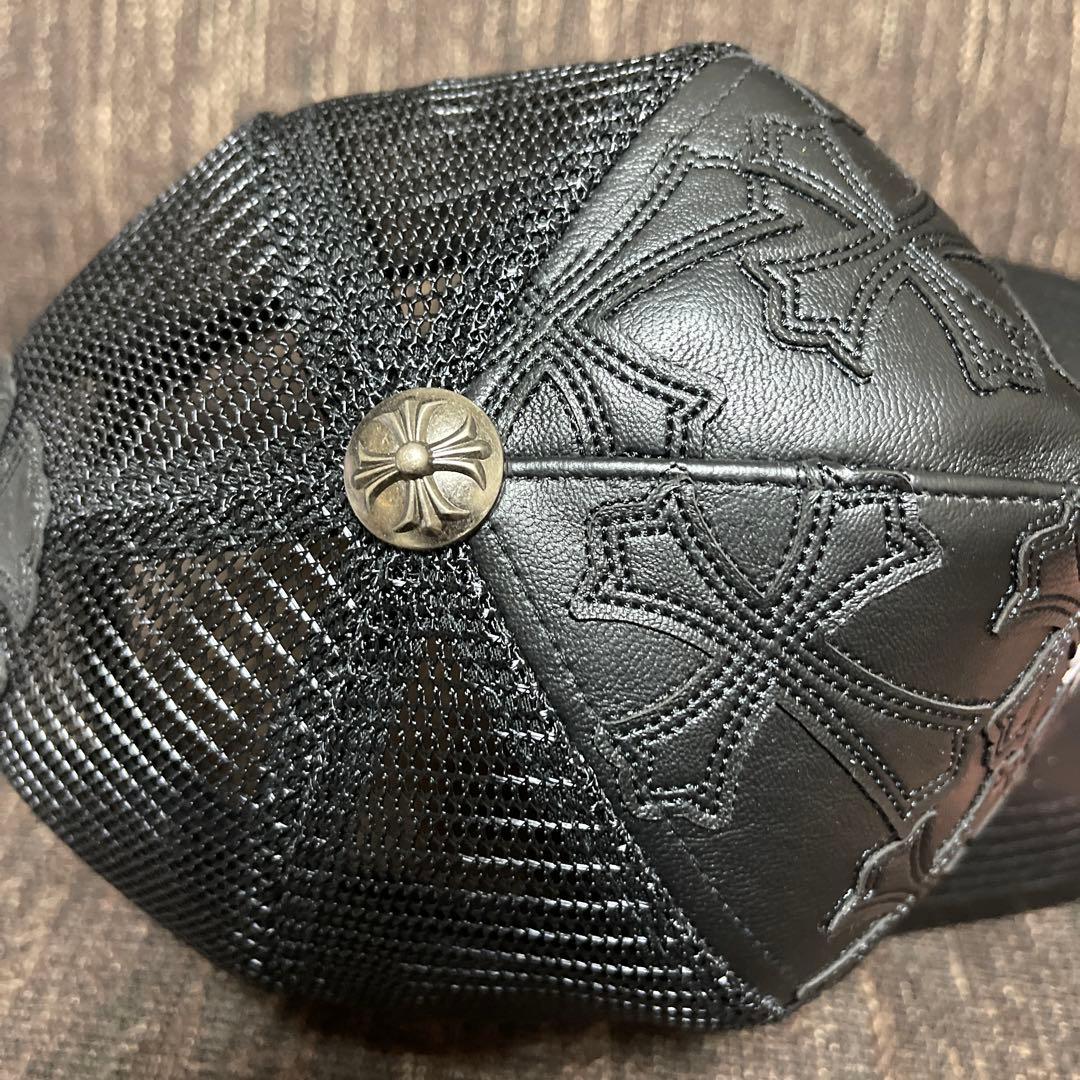 限定品NEWVINTAGE NV CROSS LEATHER MESH САР