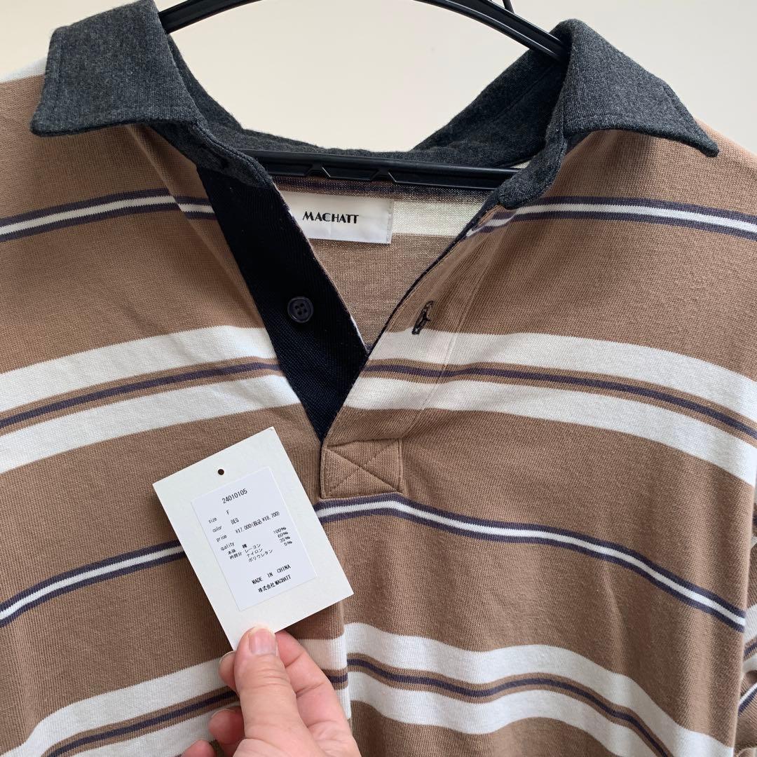 aoao☺︎room 　MACHATT ボーダーラガーシャツ