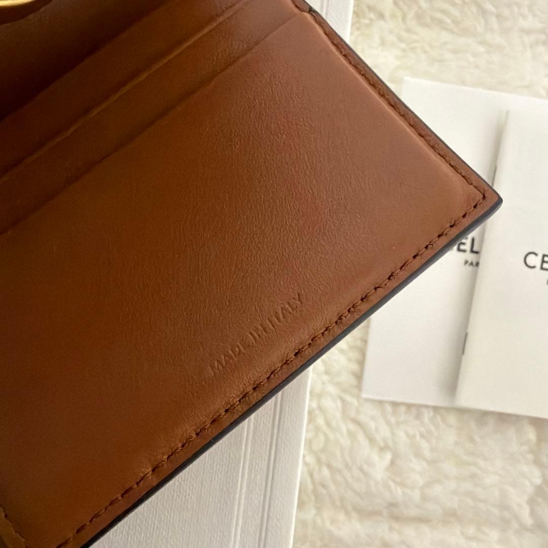 CELINE セリーヌ 財布 スモール フラップウォレット トリオンフ チェック