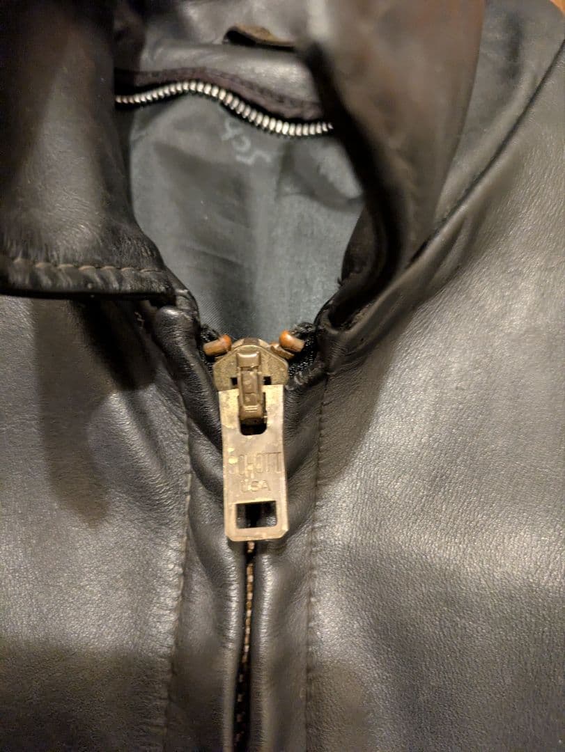訳ありschott AT101 シングルレザージャケット+インナーボア