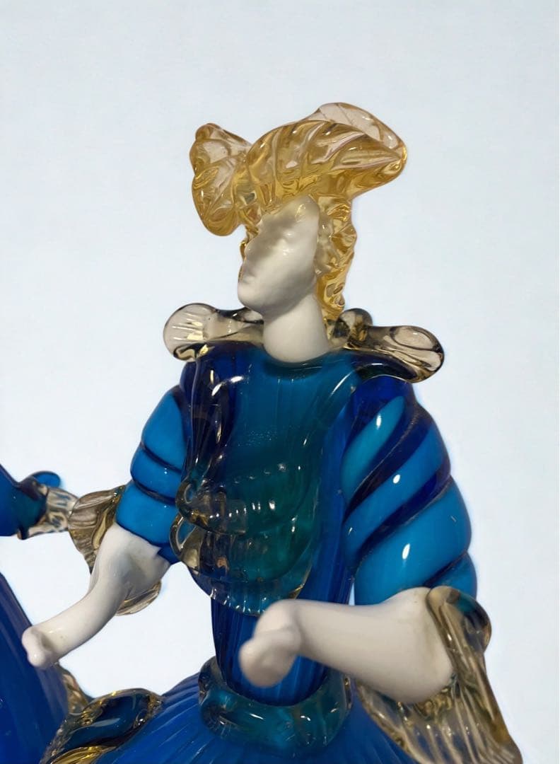 ベネチアンガラス人形Murano（ムラーノ）2体セット