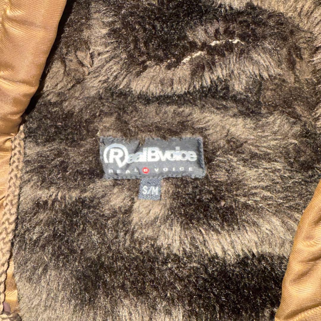 【リアルビーボイス】RealBvoice ベンチコート フード付き 裏ボア　茶