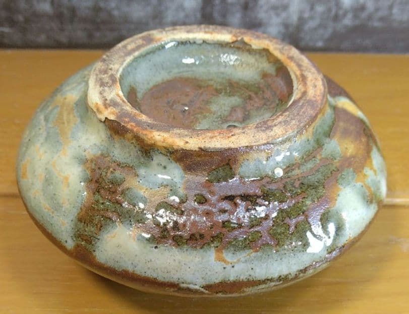 人間国宝 金城次郎 壷屋焼水滴 栞 共箱 美品 壺屋焼 魚紋水滴