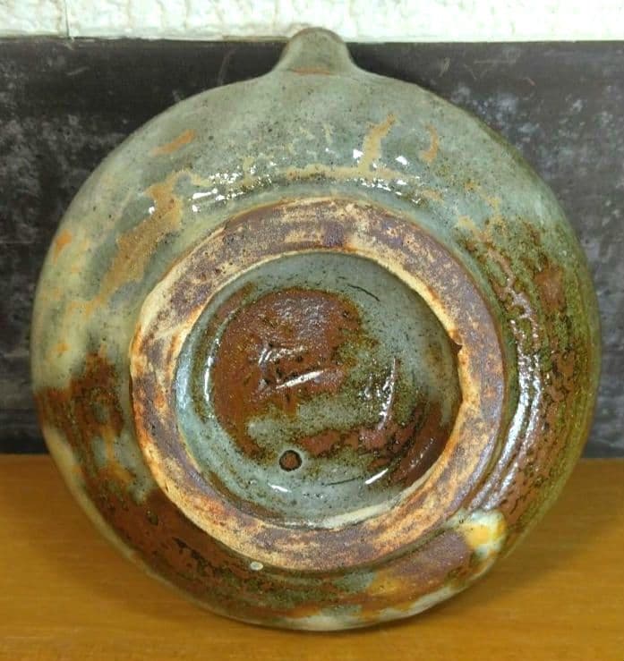 人間国宝 金城次郎 壷屋焼水滴 栞 共箱 美品 壺屋焼 魚紋水滴